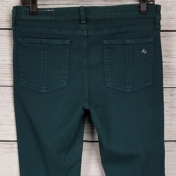 Rag & bone Jean 29 Skinny Green denim Stretch Slim - Picture 4 of 8
